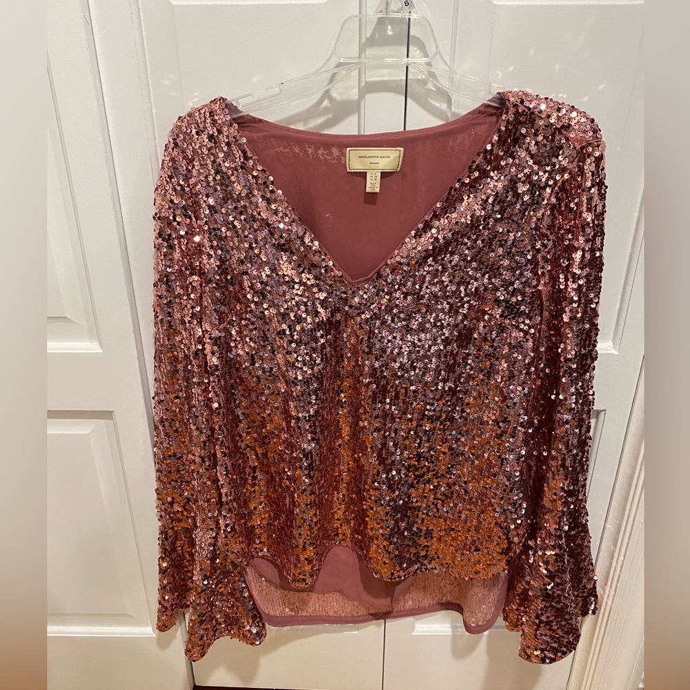 Sequin Anthropologie Top